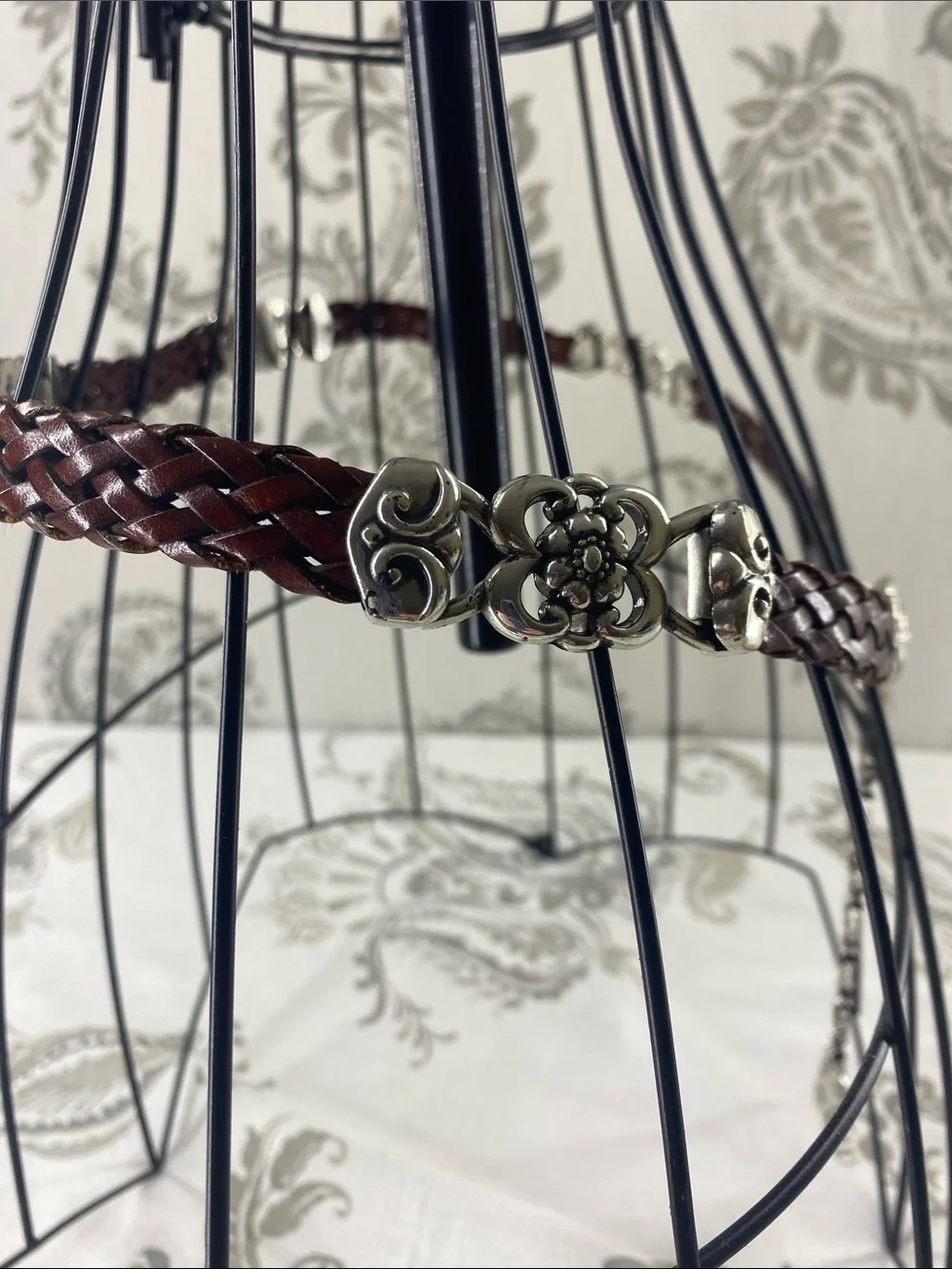 vintage Brighton leather belt  concho accents